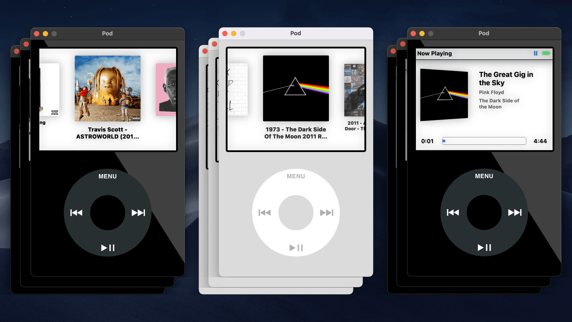 Pod music player